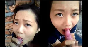Gấu bú dương vật ở vườn sau nhà