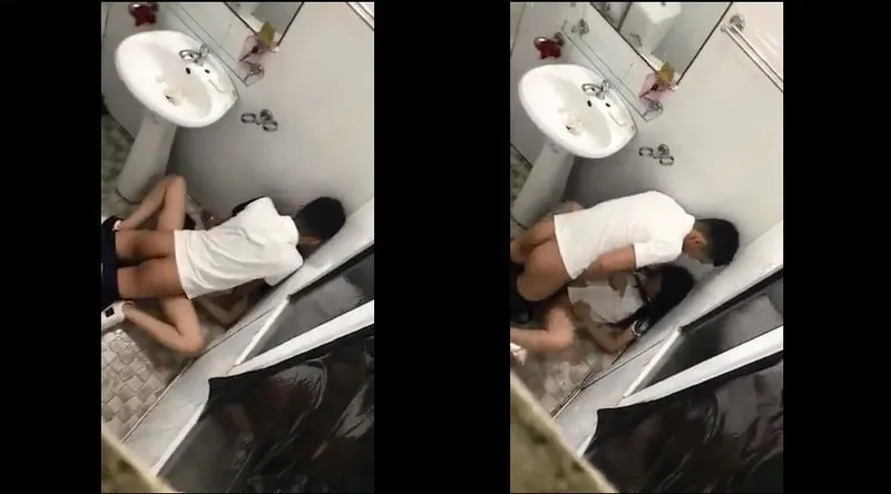 Tình nhân say xỉn và người yêu trong phòng tắm nhà hàng